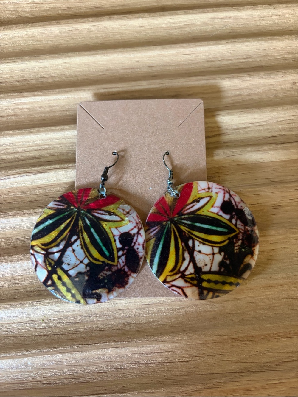 Print Disc Earrings